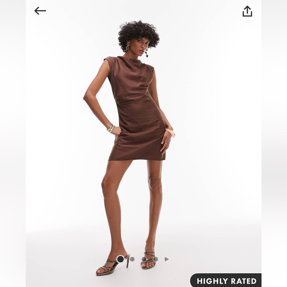 Mango draped mini dress